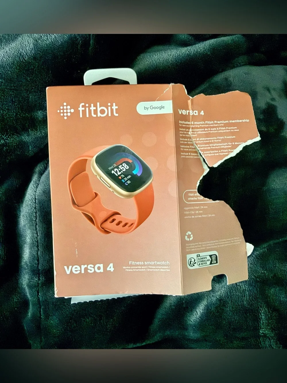 Fitbit Versa 4 Fitness Smartwatch Copper Rose/Pink Sand EUC